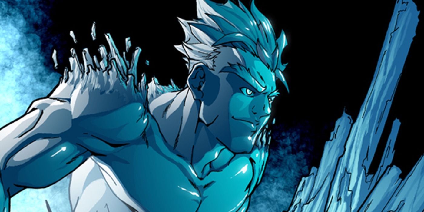Iceman using his powers in the X-Men Comics