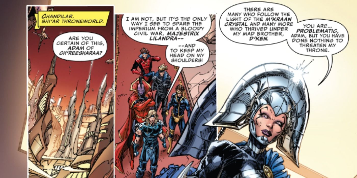 X-Men Legends #2 Lilandra Adam-X Shi'ar Cropped