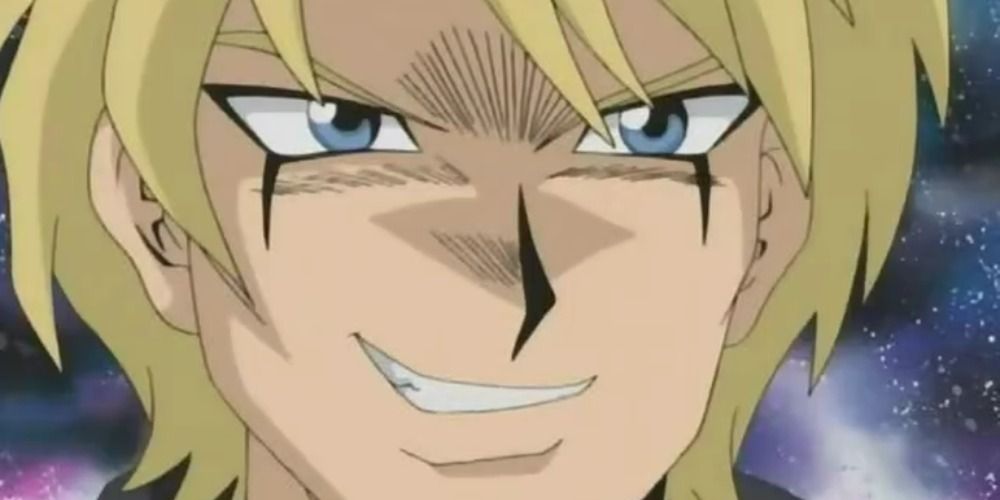 Yami Alexander from Yu-Gi-Oh! smiling evilly