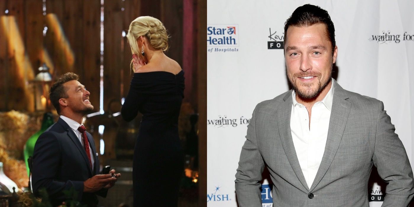 Bachelor Chris Soules proposing to Whitney Bischoff.