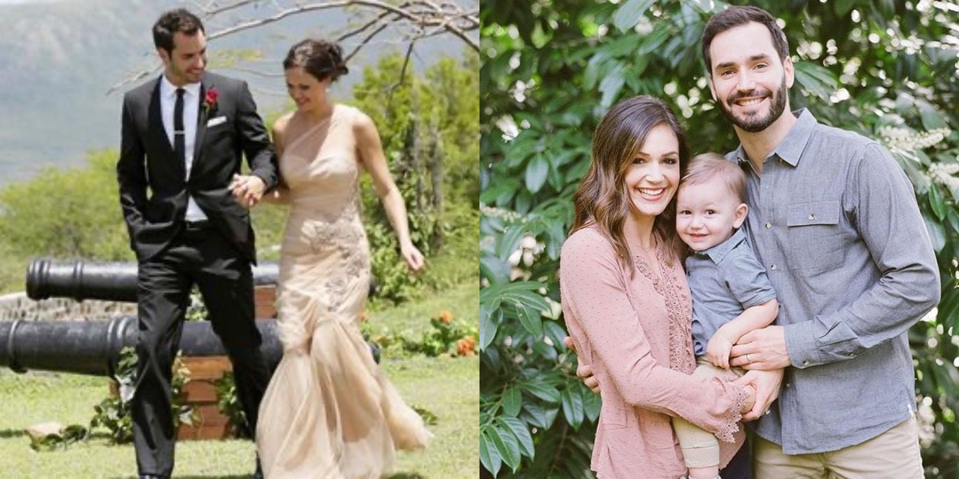 Desiree Hartsock with her husband and child.