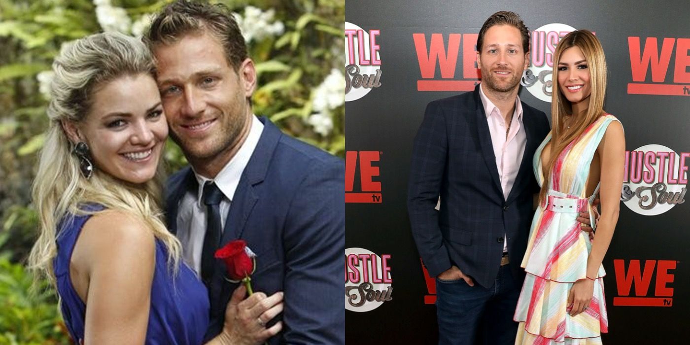 Juan Pablo with Nikki Ferrell in 2014, and his now ex-wife in 2018.