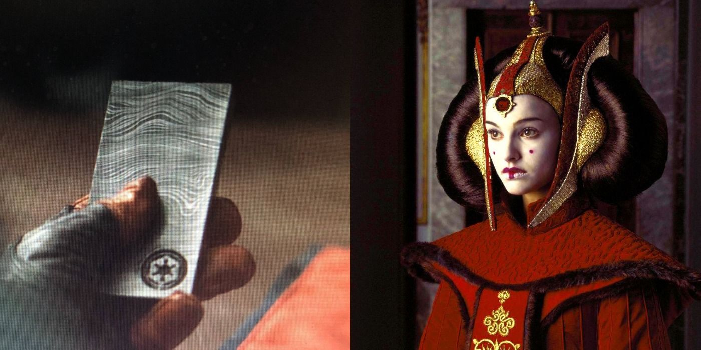 Beskar from The Mandalorian and Queen Amidala (Natalie Portman) from Star Wars Episode 1 The Phantom Menace