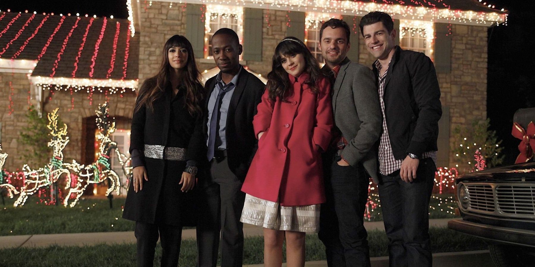 The group goes to candy cane lane to cheer Jess up in New Girl