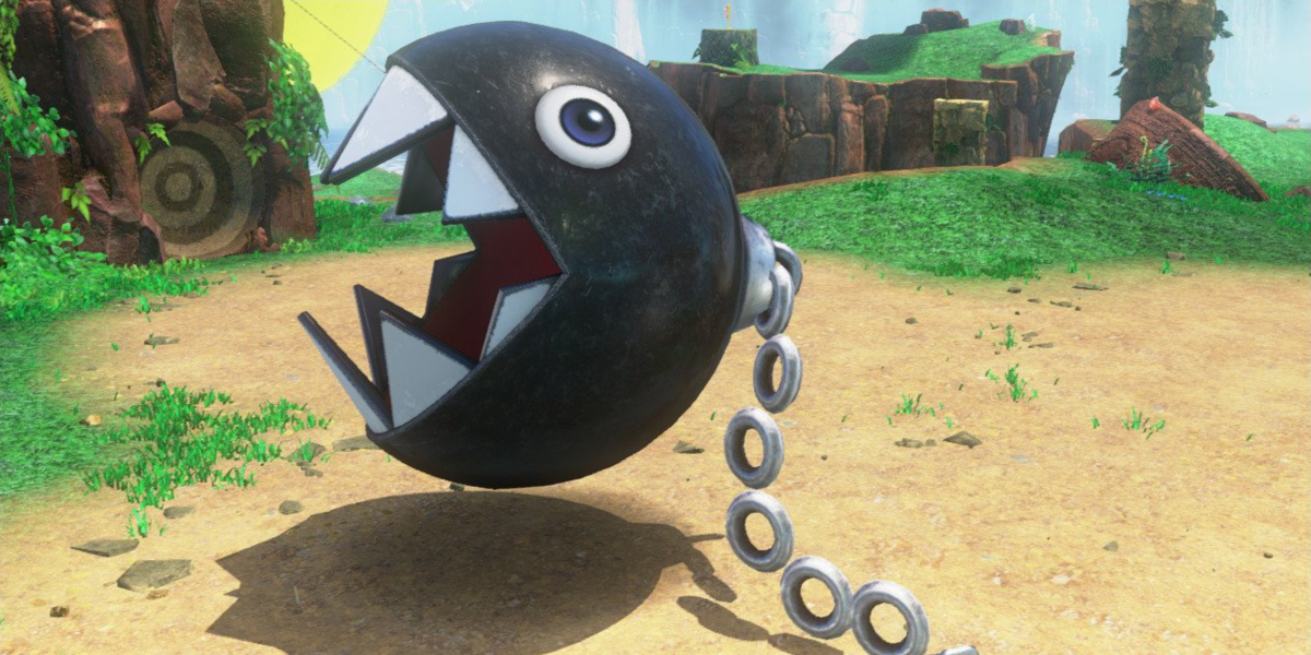 Chain Chomp on the loose in Super Mario Odyssey