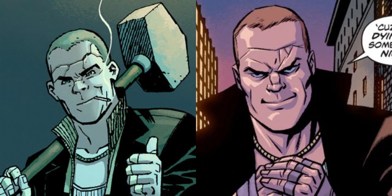 Lennox from DC Comics in two side by side images.