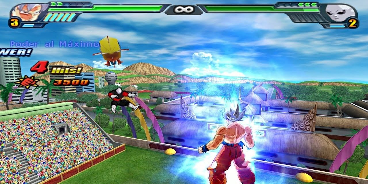 Trunks figgting Jiren in Dragon Ball Z: Budokai 3