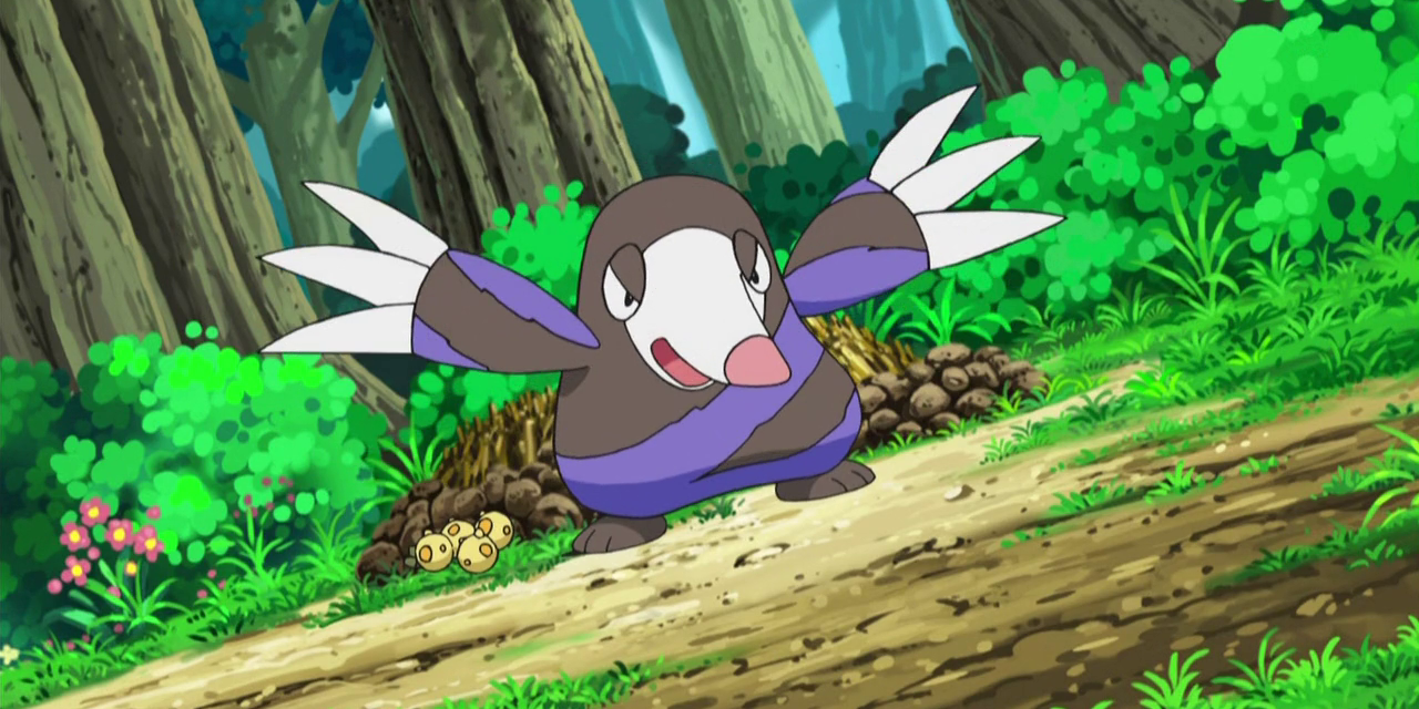 Drilbur from the Pokémon anime series 