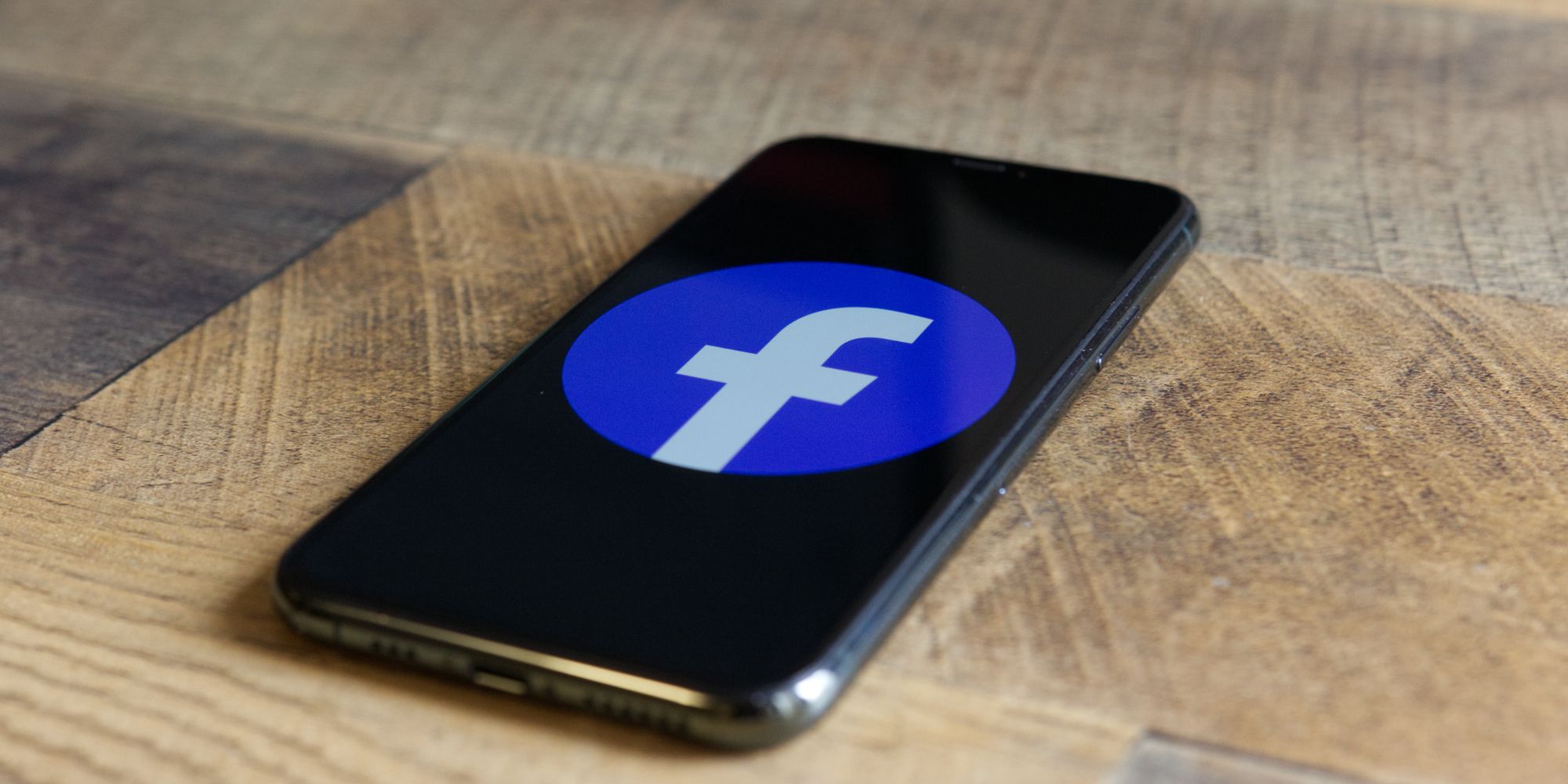 Facebook logo on an iPhone