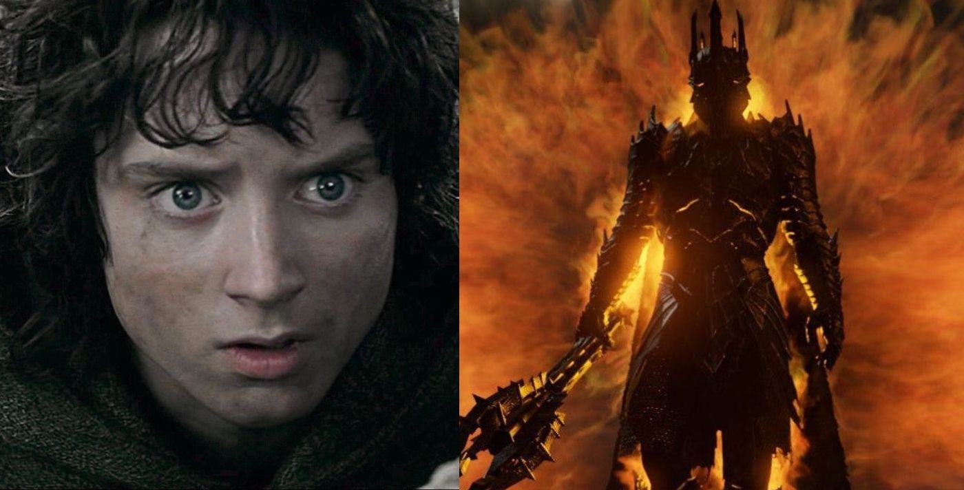 frodo and sauron from lord of the rings