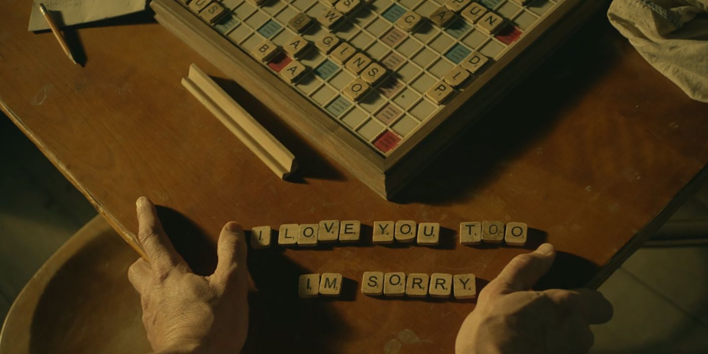 The Scrabble letters that read I love you too, I&rsquo;m sorry on Fear the Walking Dead