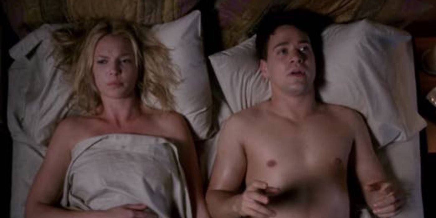 Image of Izzie Stevens and George O&rsquo;Malley in bed together in Grey&rsquo;s Anatomy