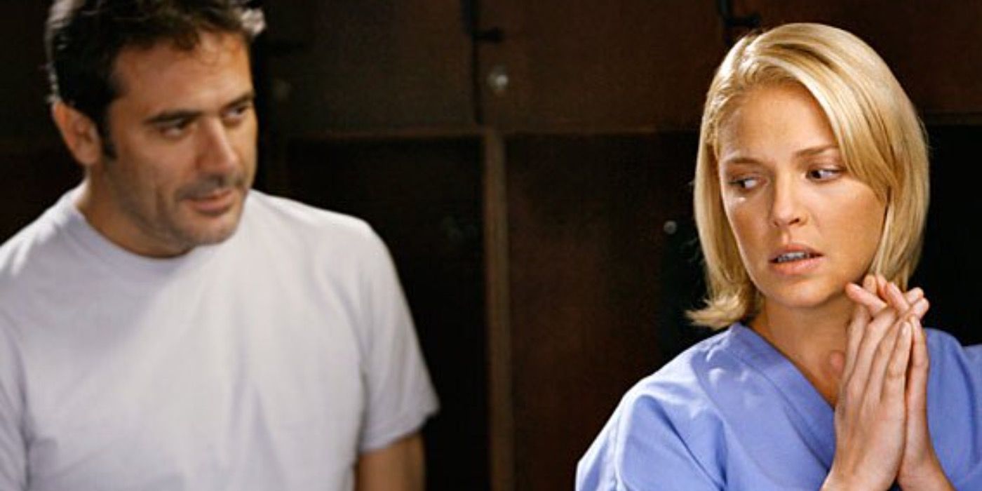 Izzie hallucinating her dead fiancé, Denny.
