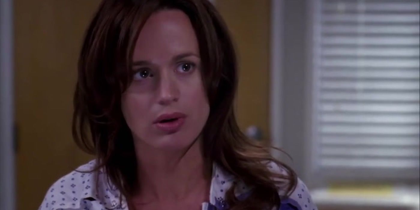 Rebecca Pope speaking to her doctor Alex Karev.