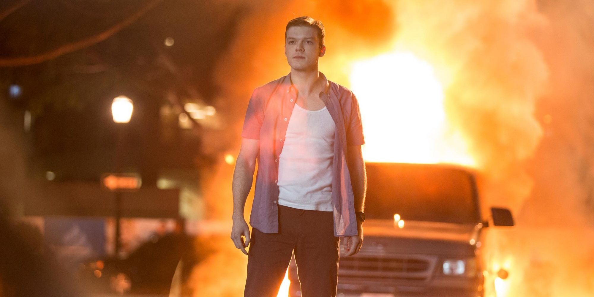 Ian blowing up the van in Shameless