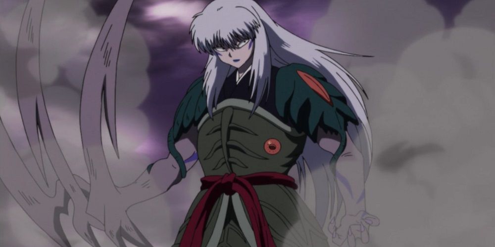 Magatsuhi hovers in sky in Inuyasha