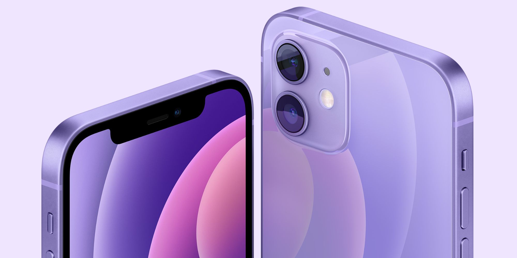iPhone 12 and 12 mini in purple color