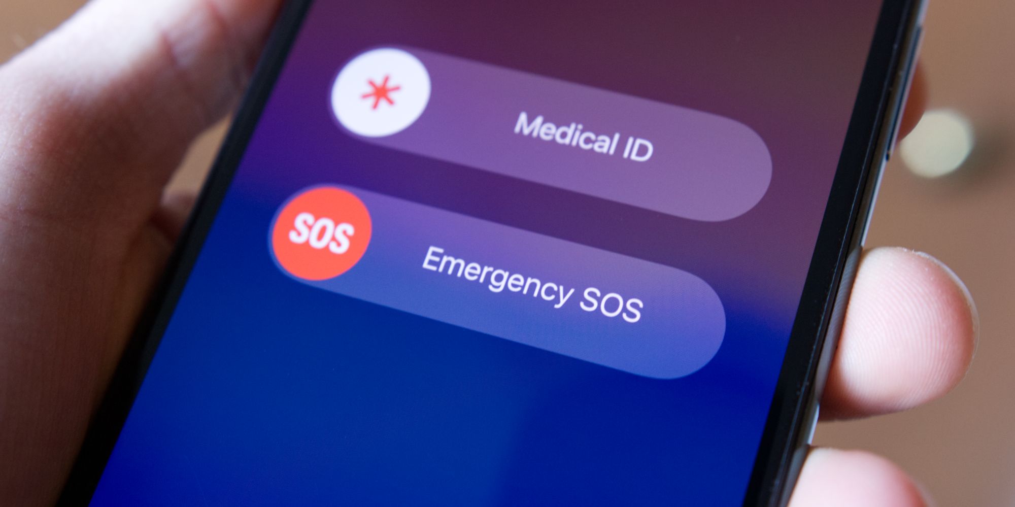 Emergency SOS feature on an iPhone