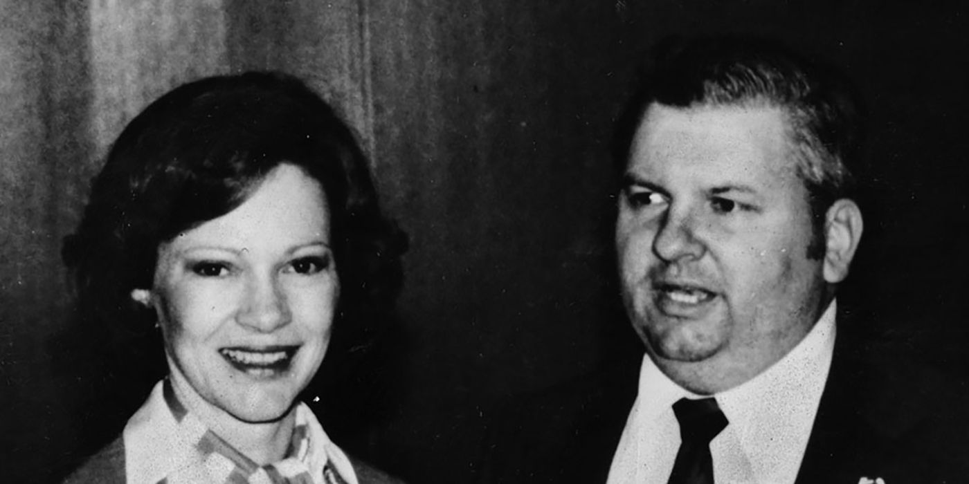 Black-and-white photo of John Wayne Gacy and ex-wife Marlynn Myers