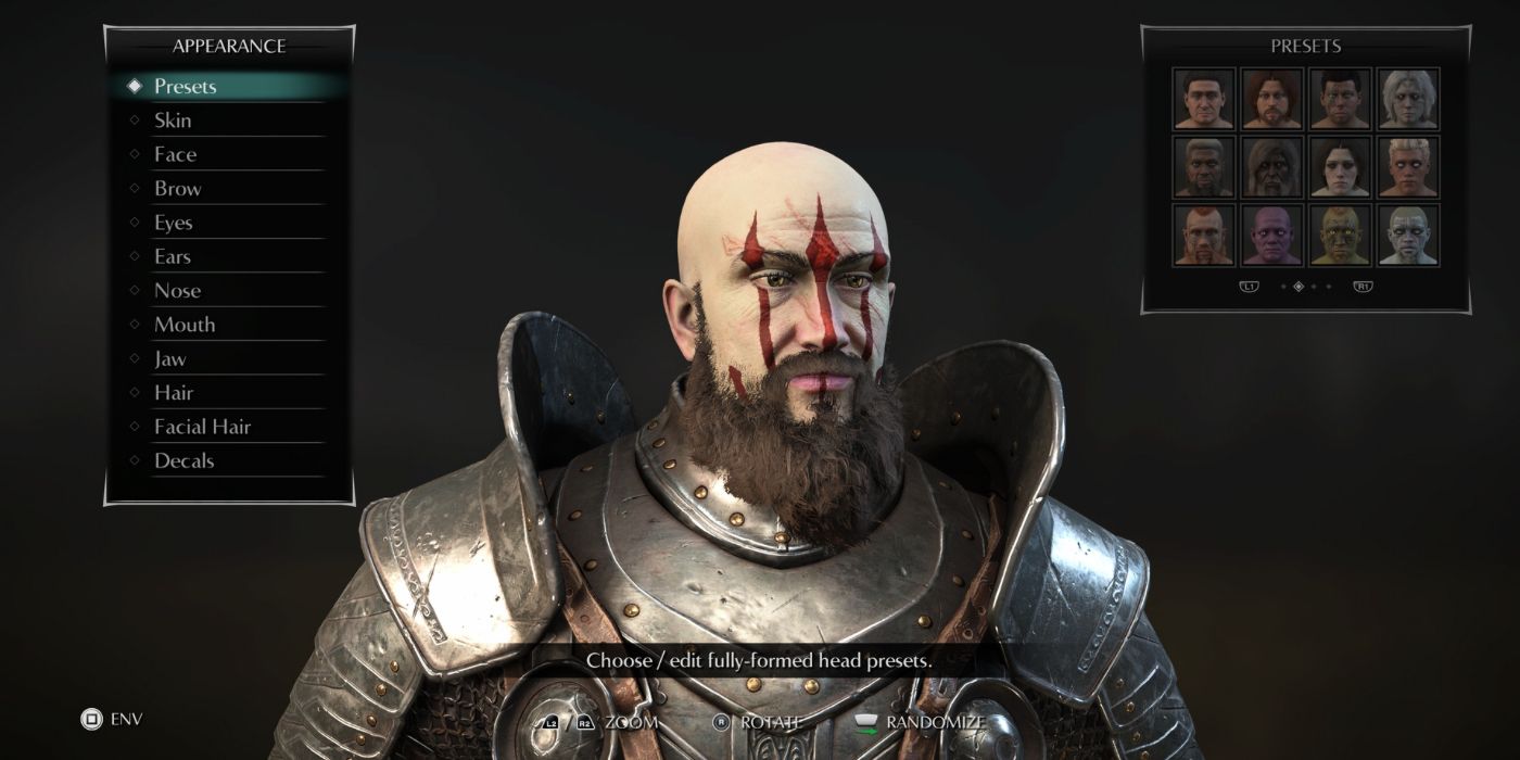 Kratos in Demons Souls character customization