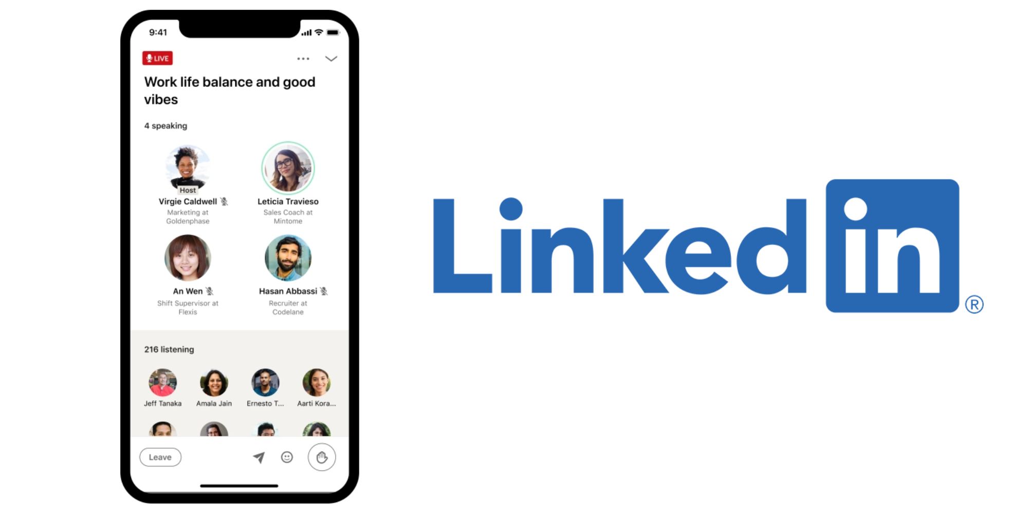Render of LinkedIn's Clubhouse competitor