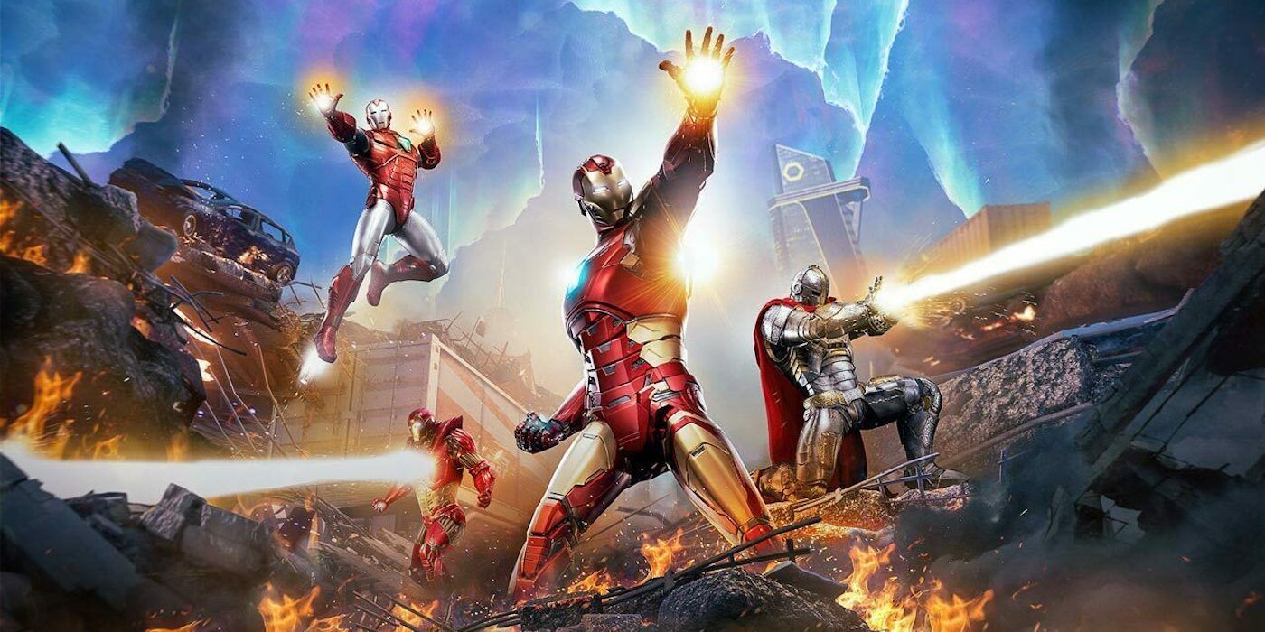 Four Iron-Men fighting