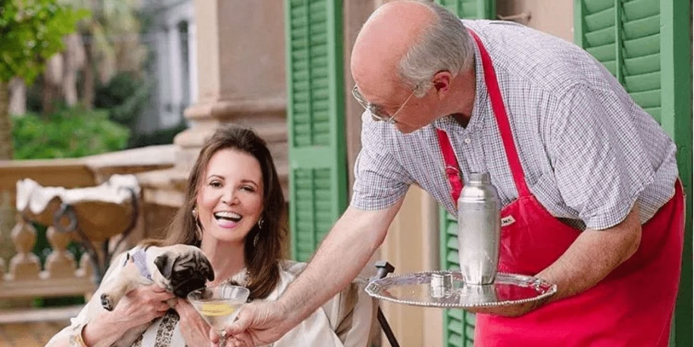 michael giving patricia a drink on southern charm