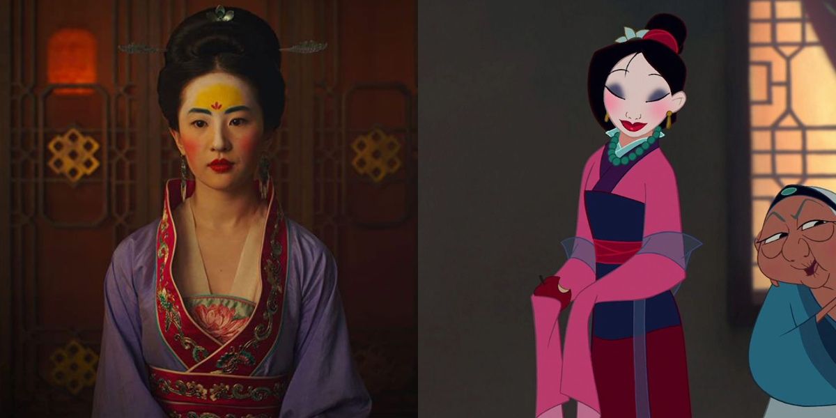 Mulan in her traditional ensemble for matchmaker in Mulan