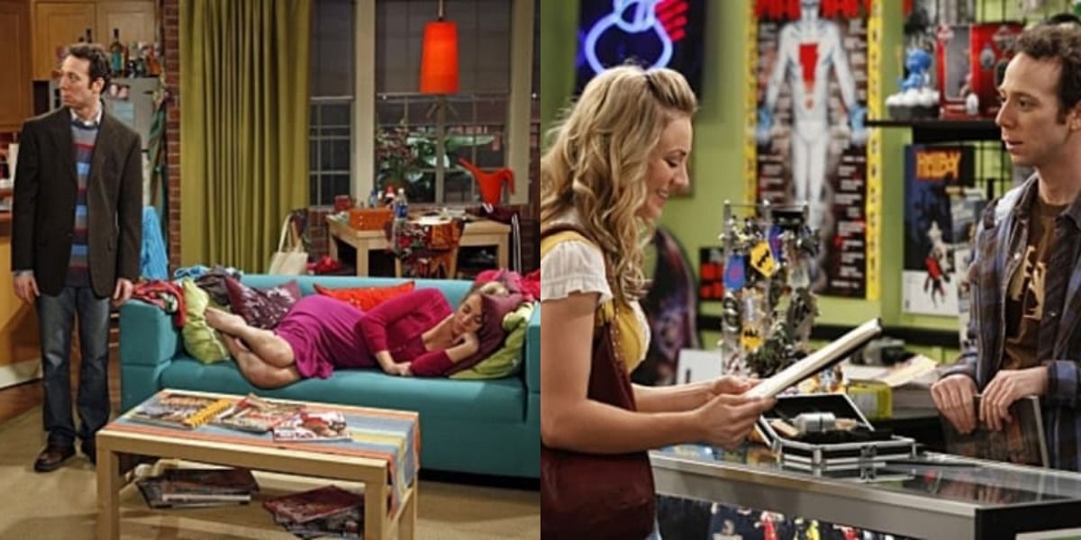 Penny and Stuart go on a date in The Big Bang Theory