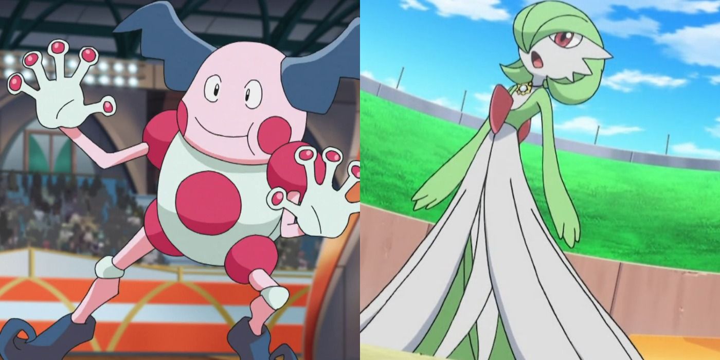 Mr Mime and Gardevoir from the Pokemon series