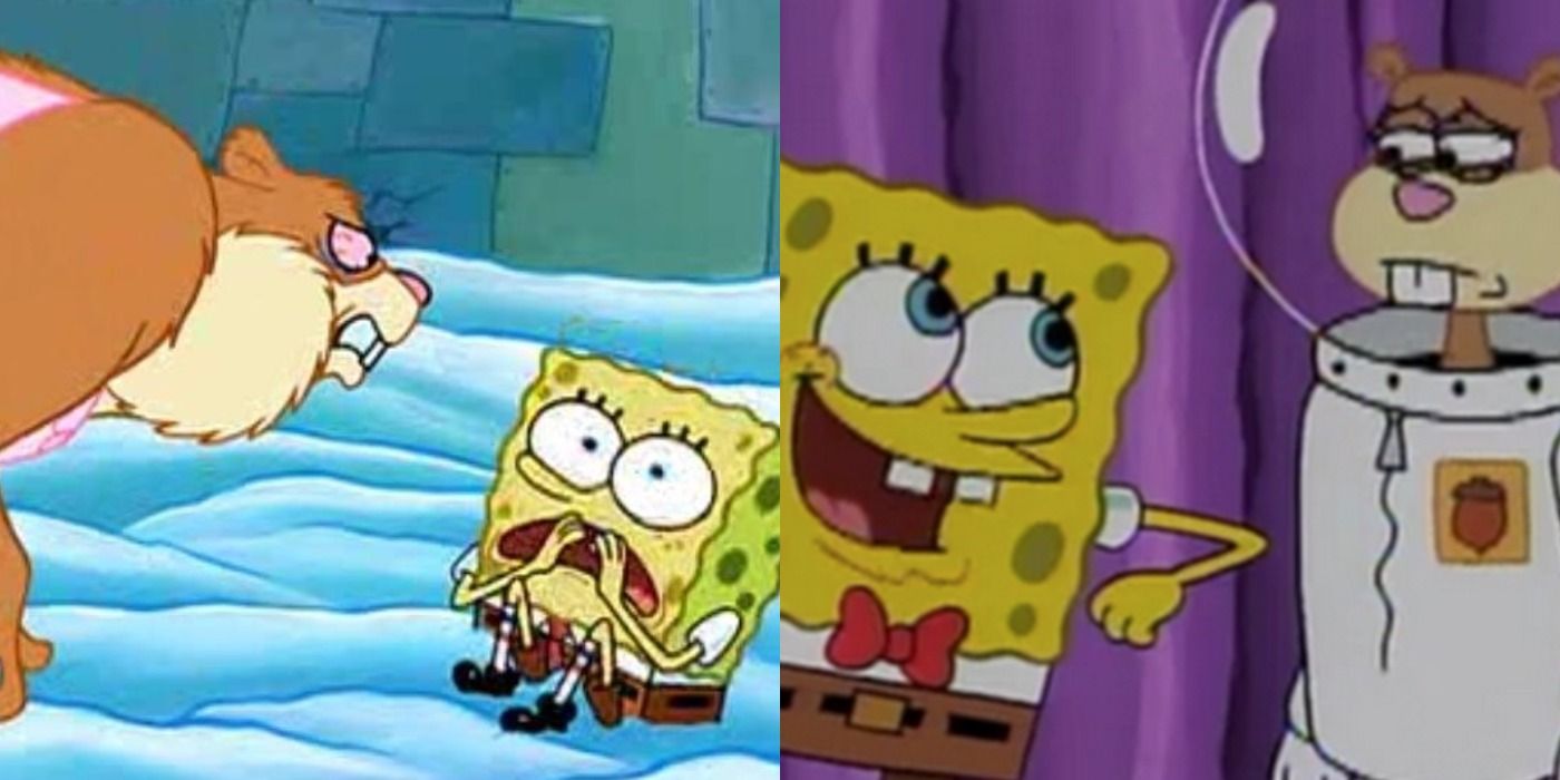 SpongeBob and Sandy from the SpongeBob SquarePants television series