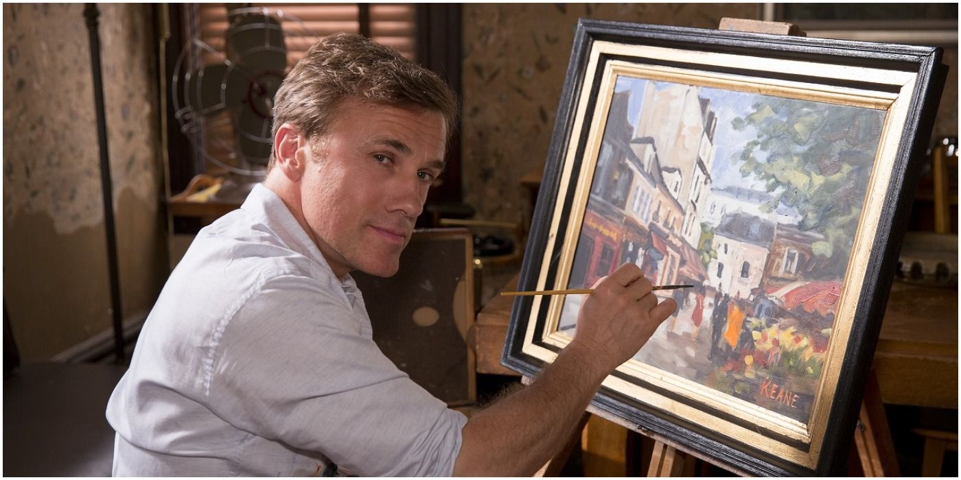Walter works on a painting in Big Eyes.