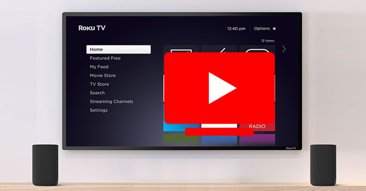 Roku TV with a YouTube TV icon on it