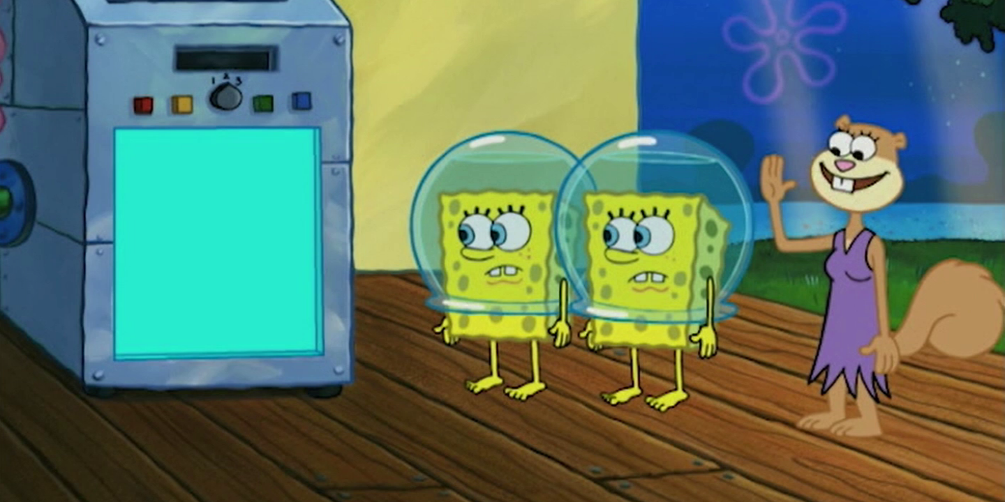 Sandy clones Spongebob for an experiement 