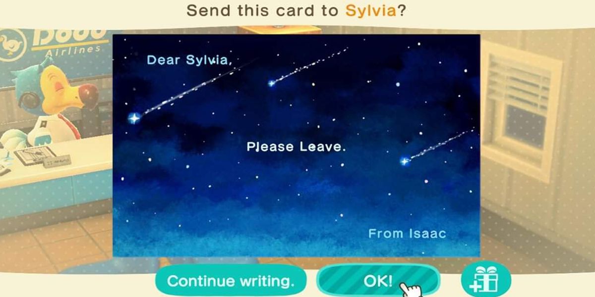 letter to Sylvia saying &quot;please leave.&quot;