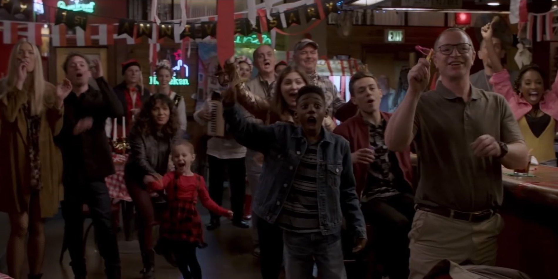 Mickey surprises Ian with an anniversary party