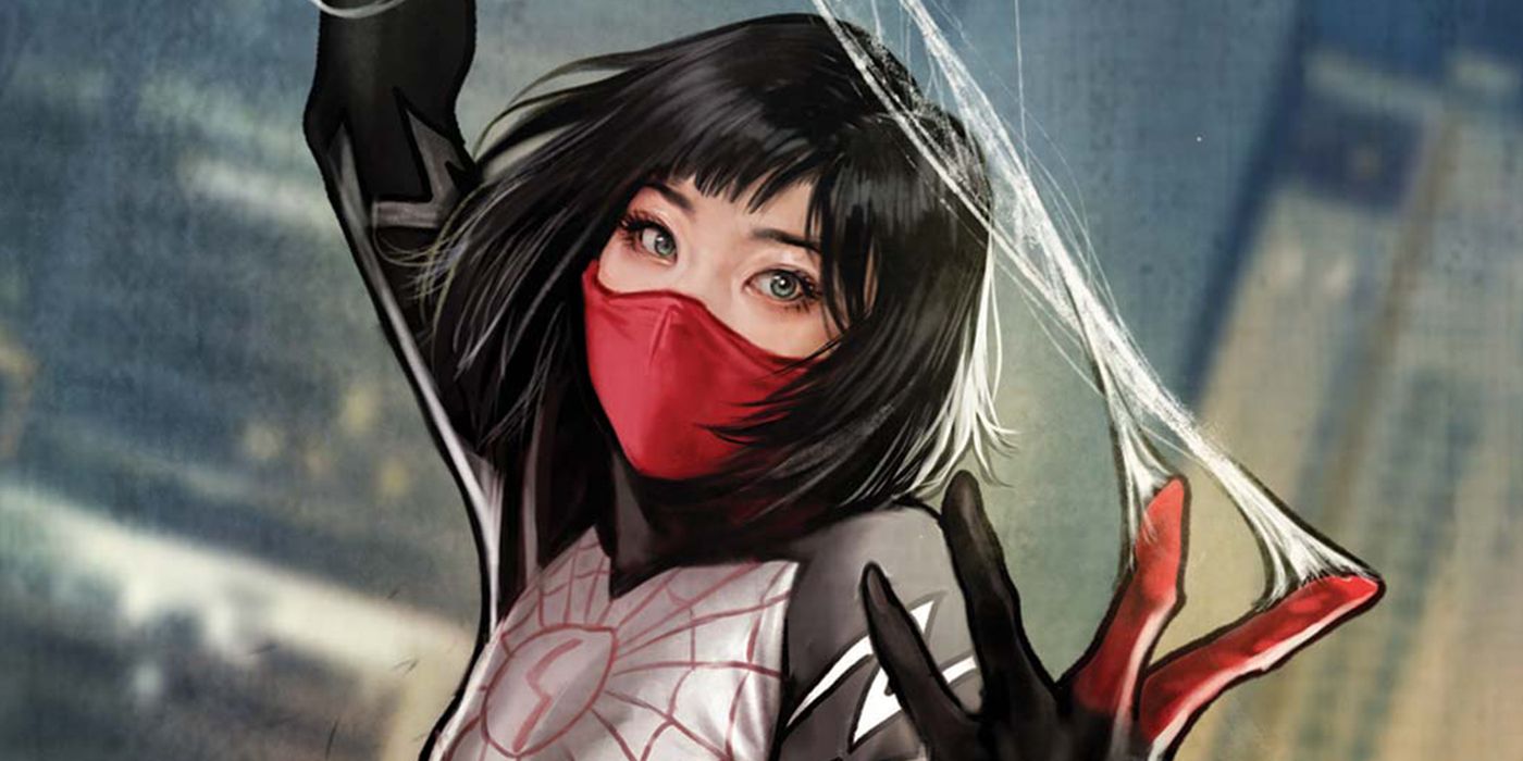 Silk (Cindy Moon) on the cover of Silk #1.