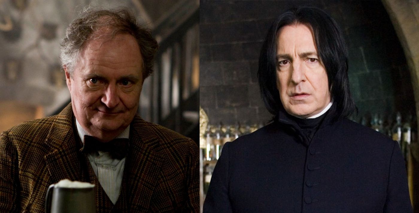 slughorn and snape from harry potter
