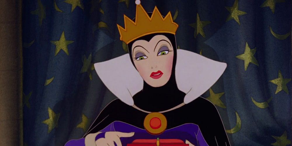 Evil Queen holds box in Snow White and The Seven Dwarfs