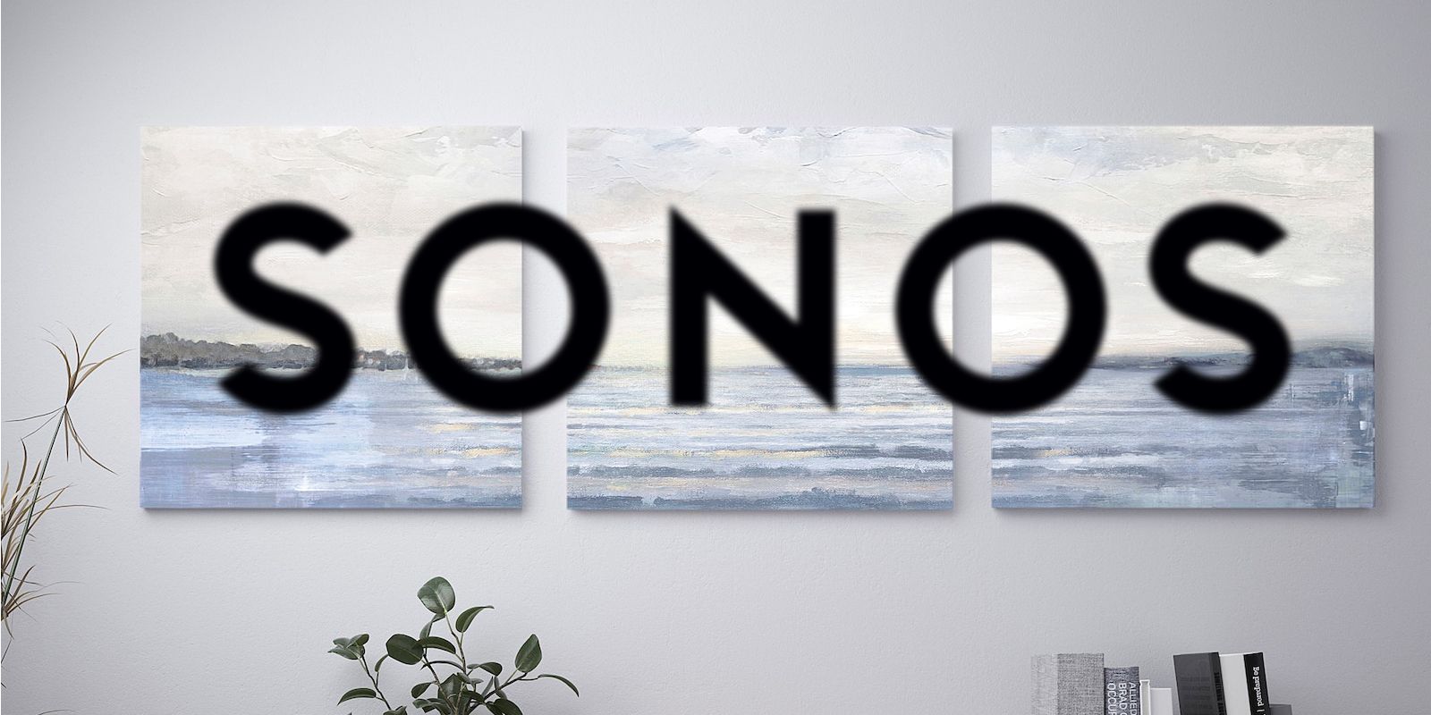Sonos logo on top of wall art from Ikea