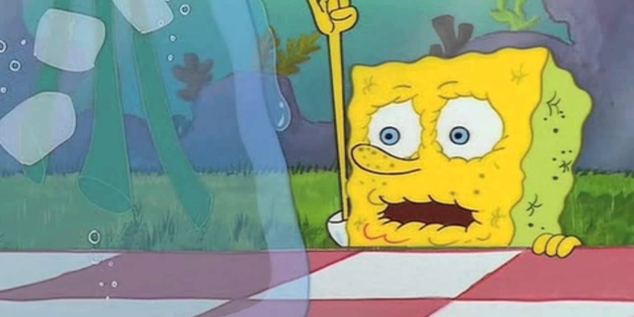 SpongeBob needs water in Sandy's tree dome