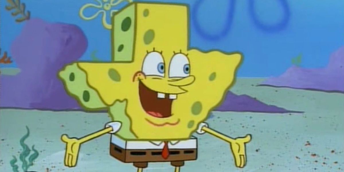 SpongeBob being Texas to tease Sandy 