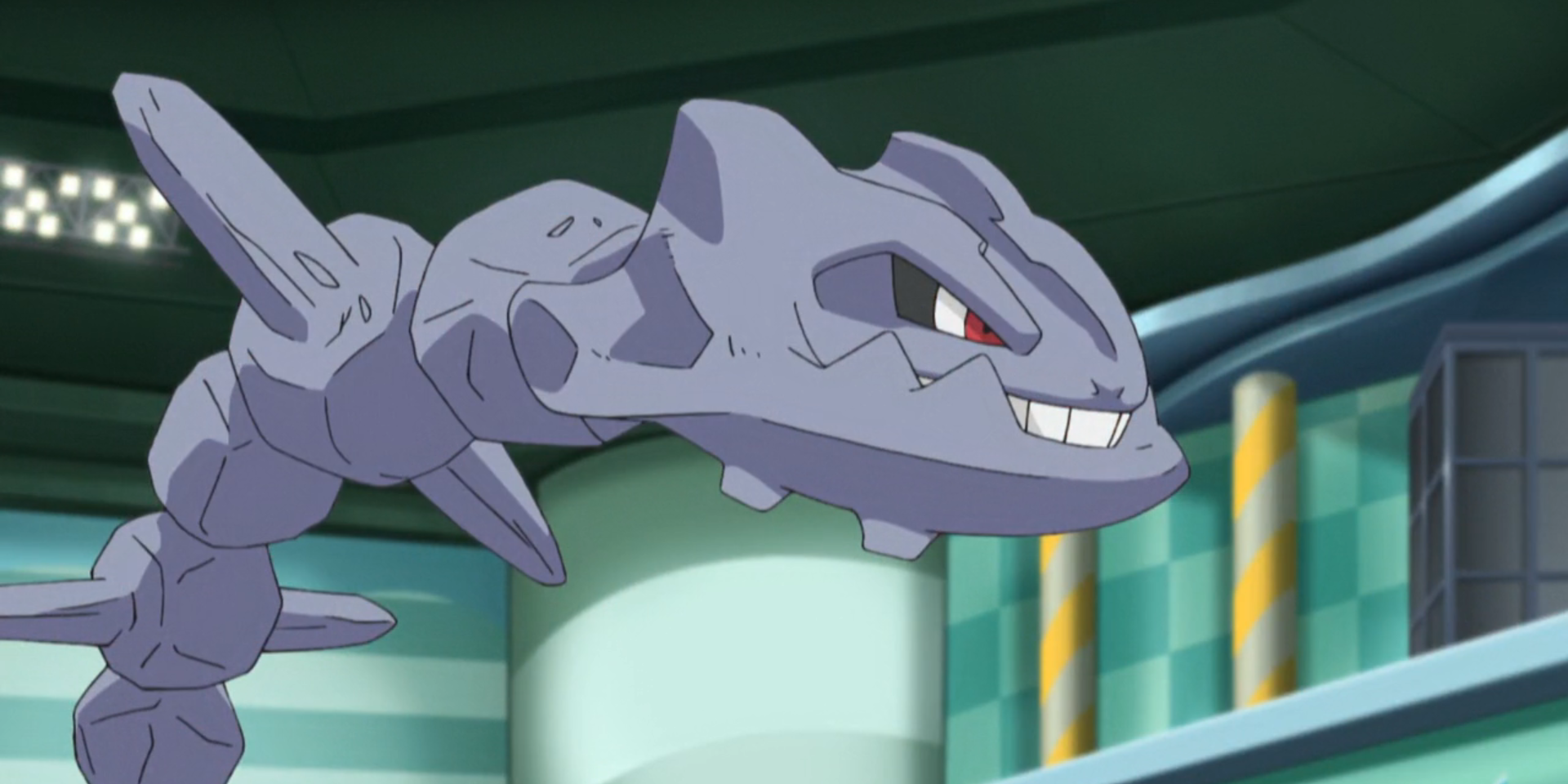 Steelix looking fierce in the Pokémon series