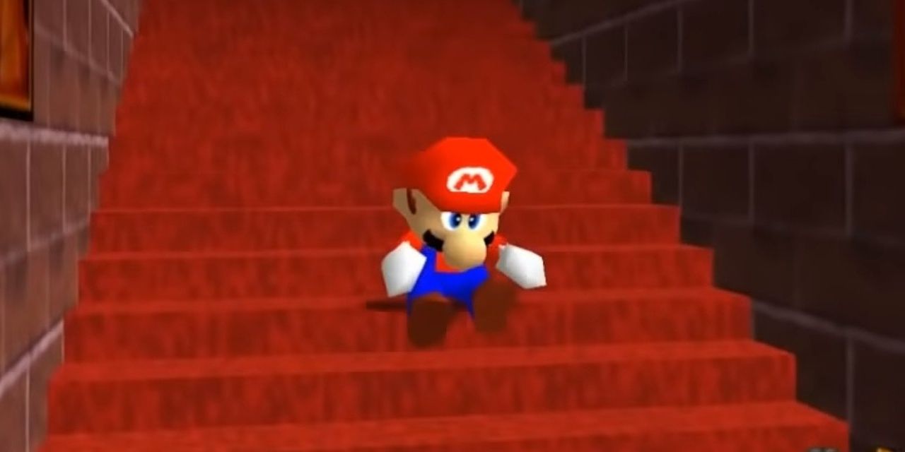 Mario backwards long jump glitch in Super Mario 64