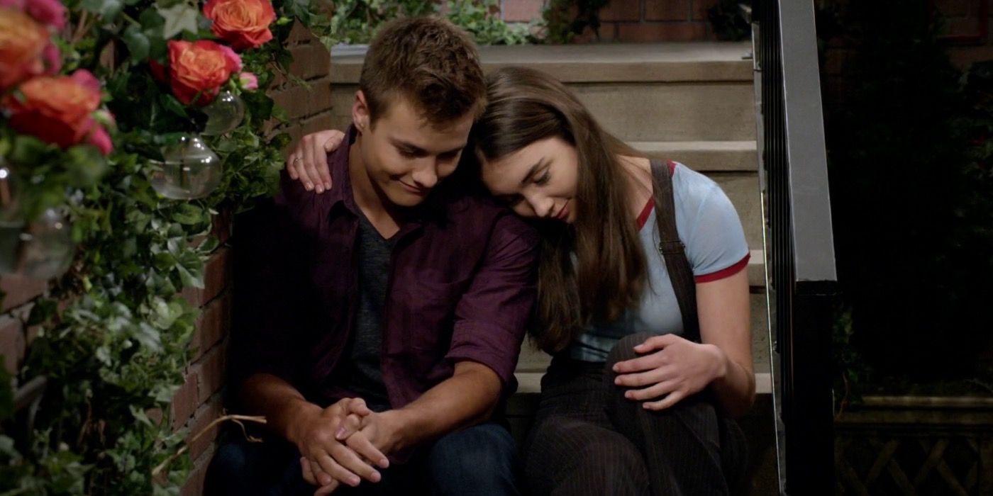 Lucas and Riley embracing in the 'Girl Meets World' series finale.