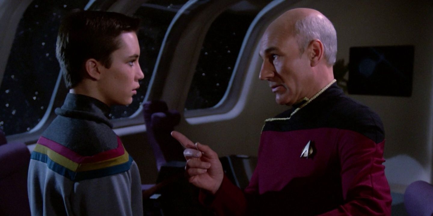 Picard and Wesley the child prodigy in Star Trek TNG