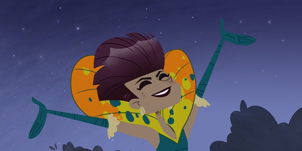 Donita with arms in air in Wild Kratts