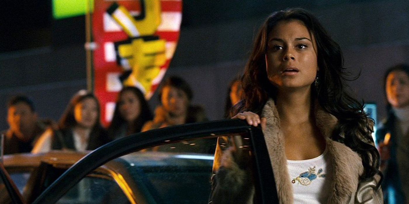 Neela exits a car in The Fast and the Furious: Tokyo Drift