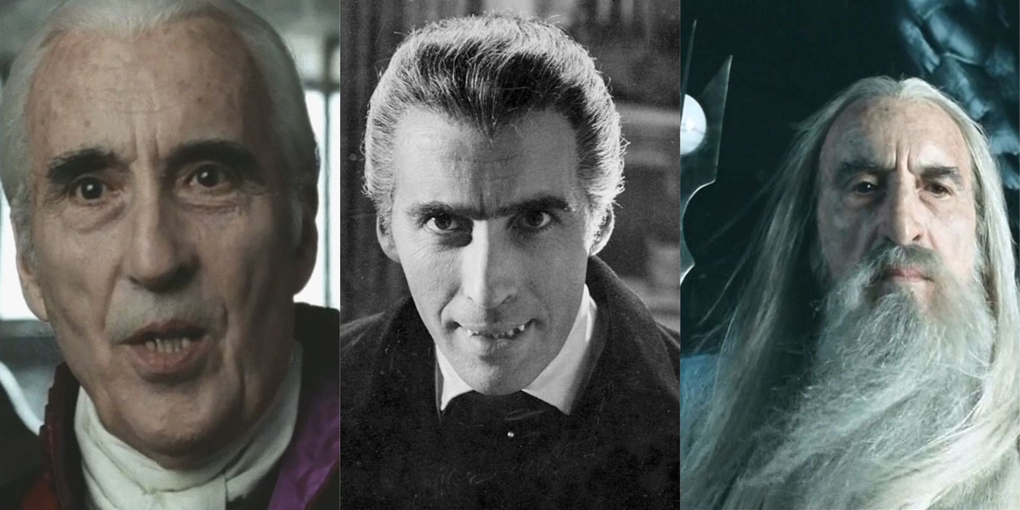Collage of Christopher Lee images.