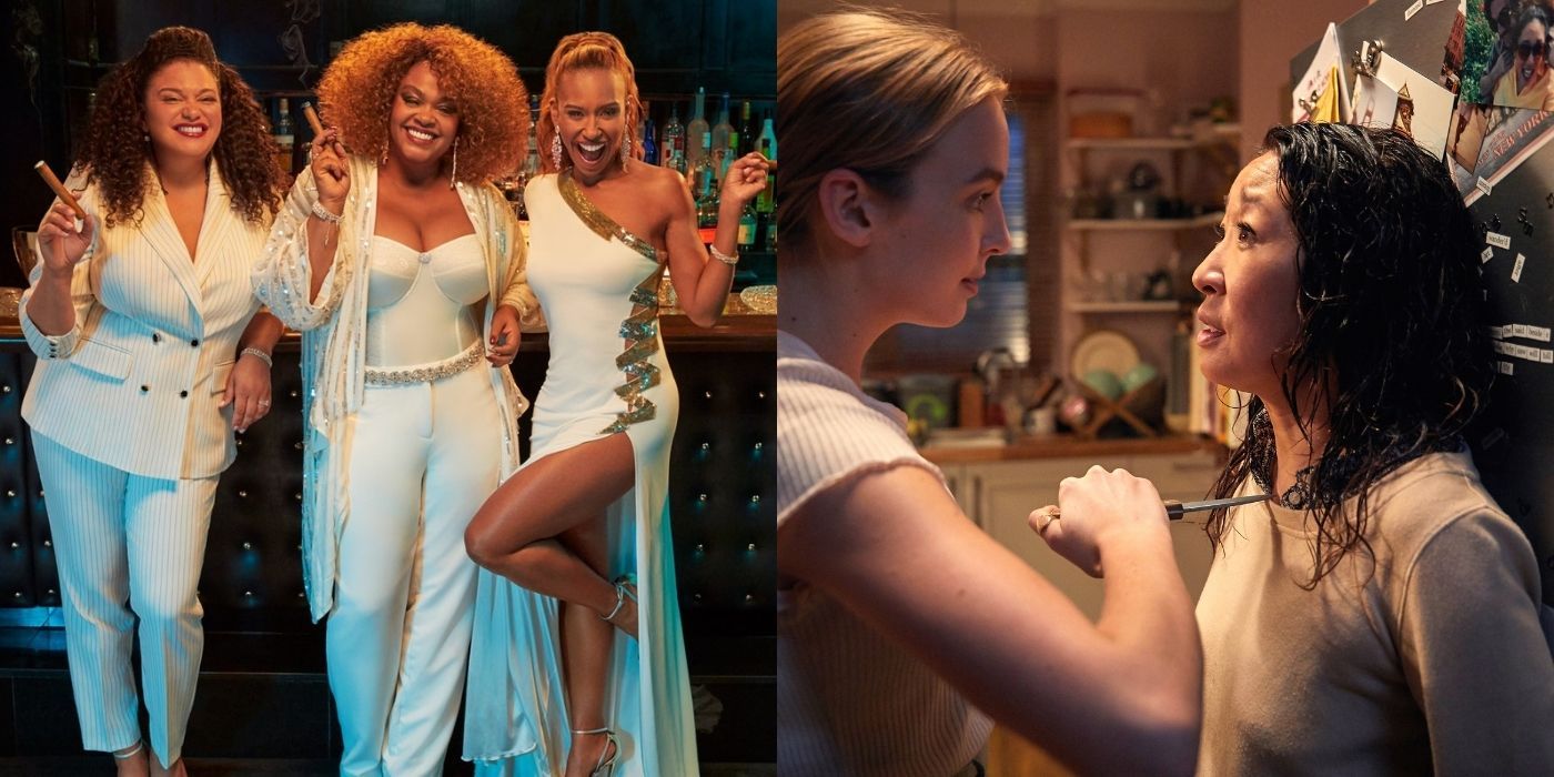 Split image of the main casts of First Wives Club and Killing Eve